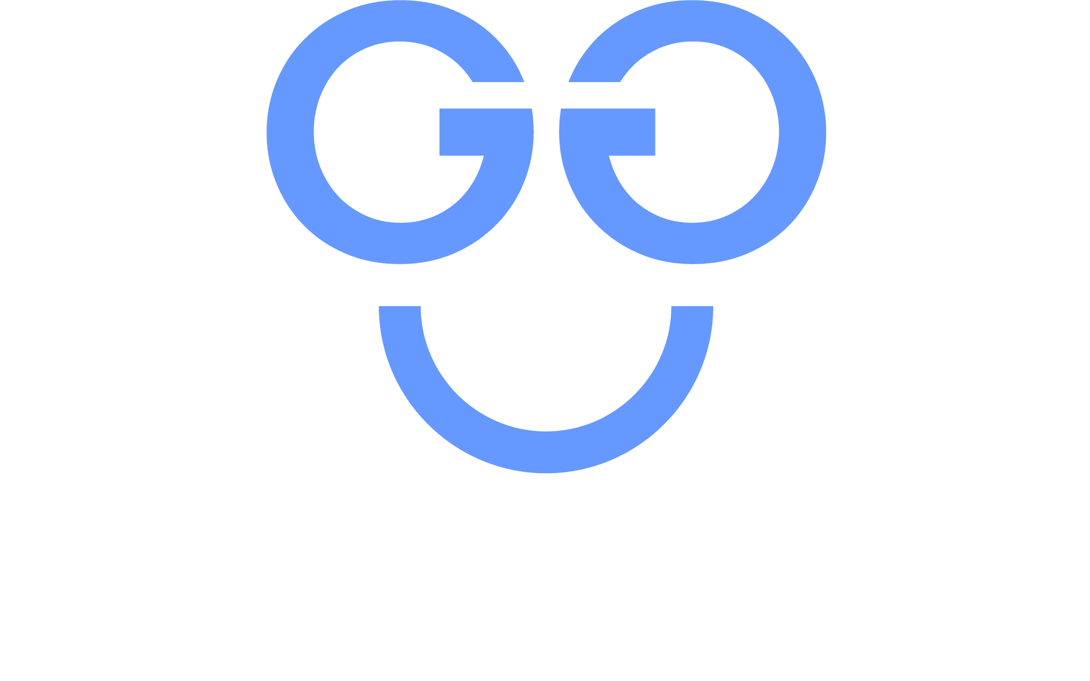 Good Guys Franchise Consulting logo, blue stylized smiling face design