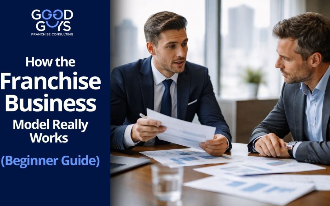 Good Guys Franchise Consulting: business professionals discussing franchise model and operations.