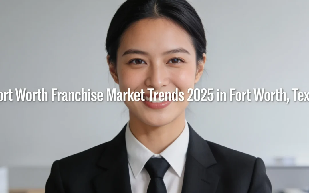 Woman in business attire discussing Fort Worth franchise market trends 2026.